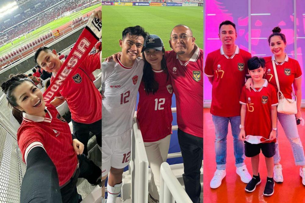16 Ide OOTD Nobar Bola Indonesia vs. Uzbekistan, Serba Merah Putih