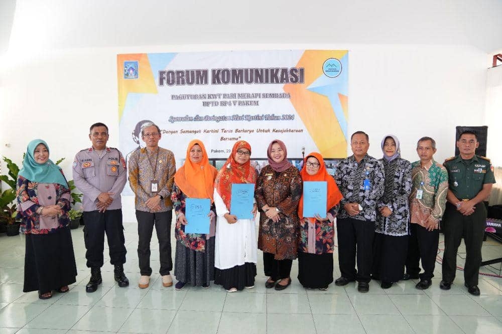 Forum KWT Pari Merapi Sembada dan Bazar Produk KWT di Kantor UPTD Balai Penyuluhan Pertanian Pangan dan Perikanan (BP4) Wilayah V Pakem, pada Senin (29/4/2024). (Dok. Istimewa)