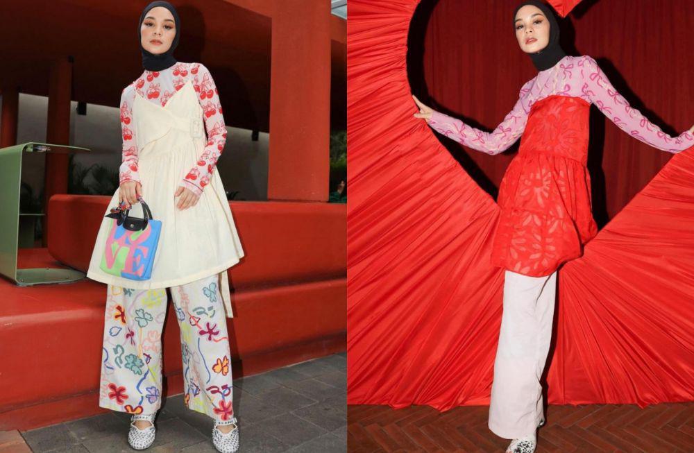 9 Mix and Match Manset Motif ala Tantri Namirah, Tampil Playful!