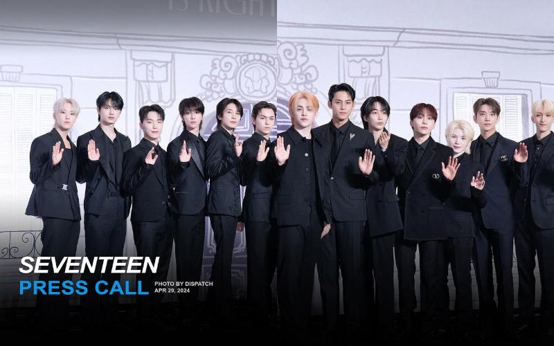 14 Potret SEVENTEEN di Konferensi Pers Album 17 IS RIGHT HERE