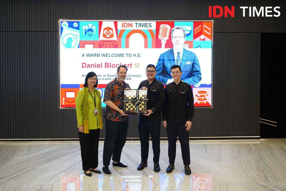 Dubes Swedia untuk Indonesia Daniel Blockert Berkunjung ke IDN Media