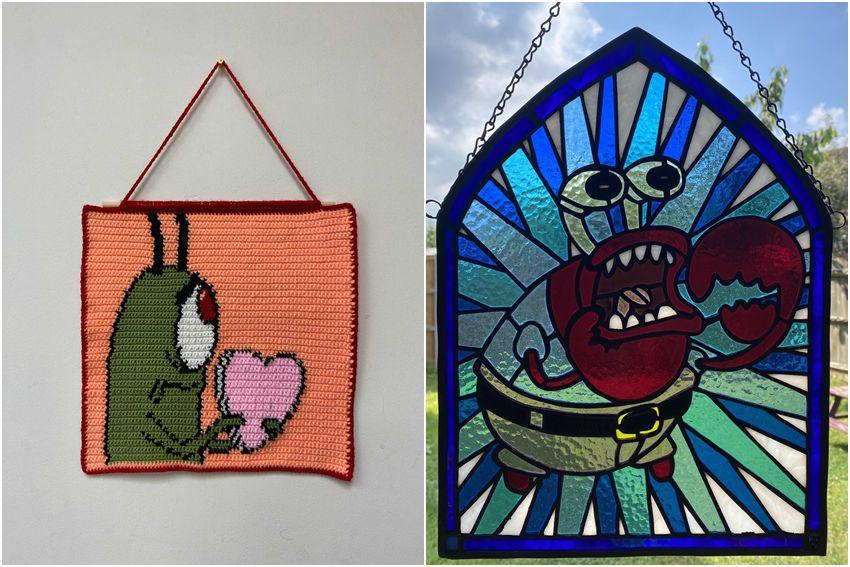 7 Karya Buatan Tangan Tema Plankton dan Mr. Krabs, Keren dan Unik!