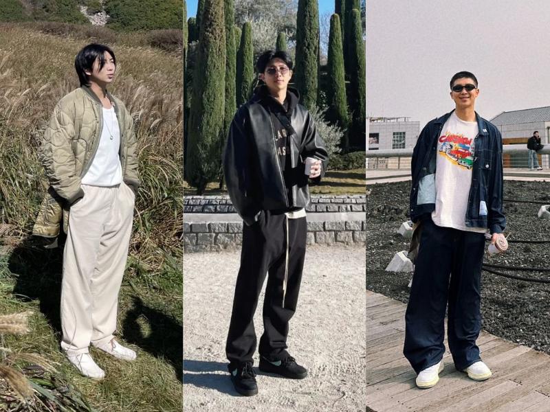 8 Outfit Celana Oversized ala RM BTS, Nyaman!