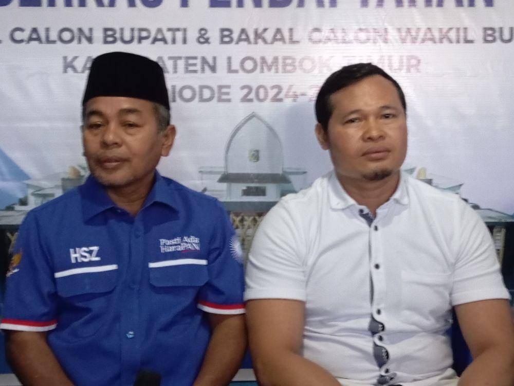 Ketua dan Sekretaris DPD PAN Lotim, Saifuddin Zuhri dan Tirmizi (IDN Times/Ruhaili)