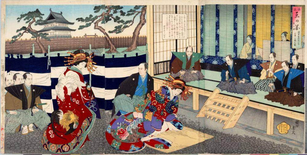 seni ukiyo-e berkembang pada masa Keshogunan Tokugawa atau Keshogunan Edo yang berlangsung selama 264 tahun (commons.wikimedia.org/Toyohara Chikanobu)