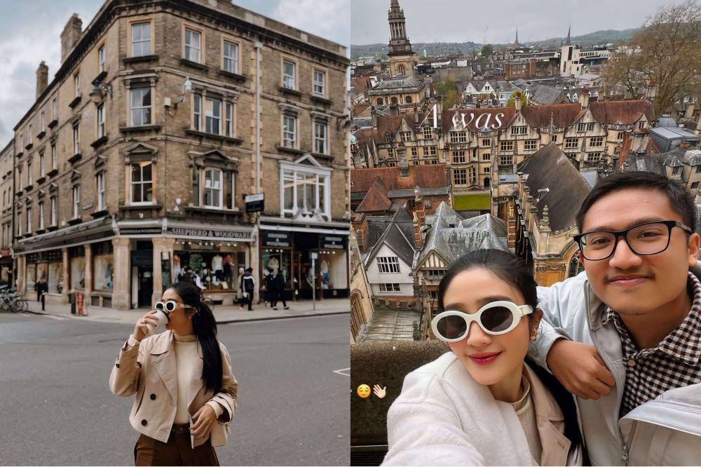 8 Potret Febby Rastanty Jalan-jalan di Oxford, Terkesima Keindahannya!