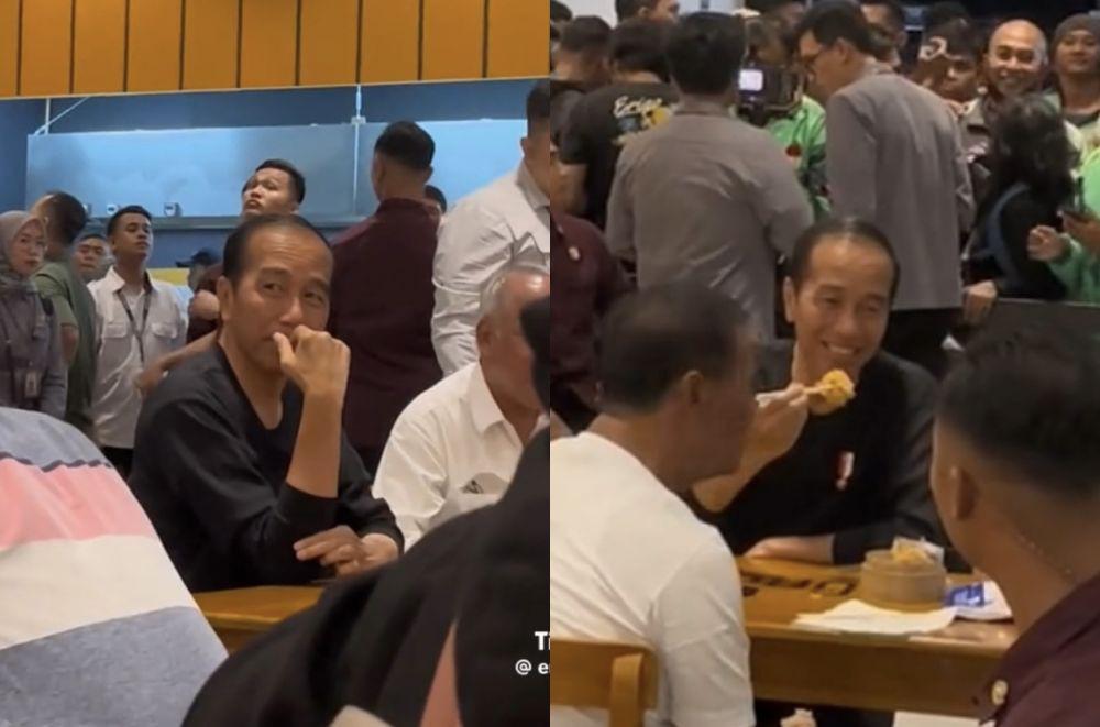 7 Momen Jokowi Makan di Mie Gacoan Mataram, Pengunjung Auto Heboh!