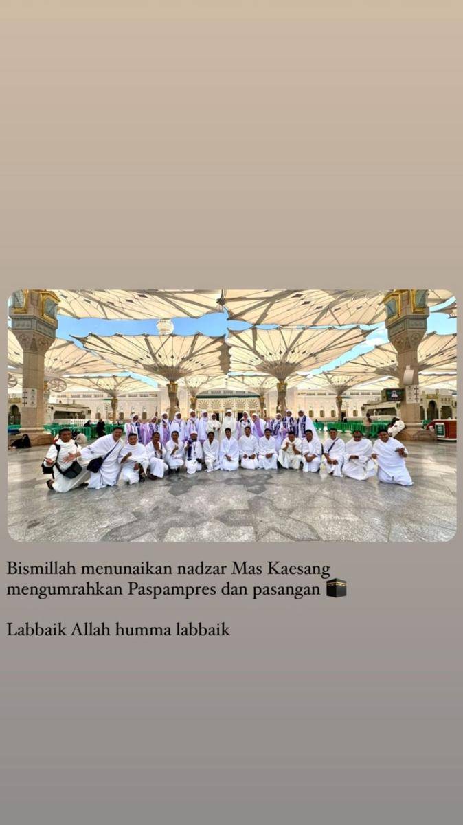 potret Kaesang Pangarep dan Erina Gudono saat ibadah umrah (instagram.com/erinagudono)