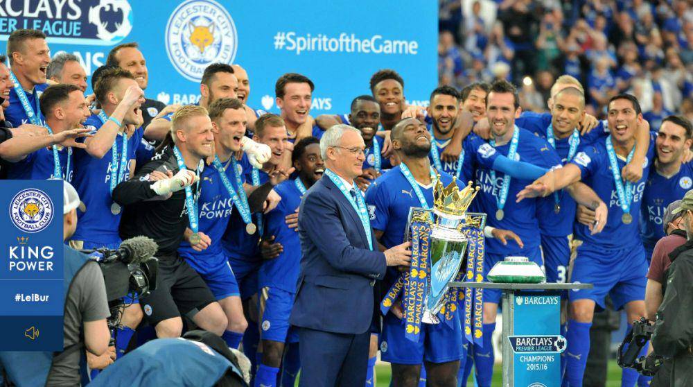 Leicester City saat menjuarai English Premier League (EPL) pada 2015/2016. (twitter.com/LCFC)
