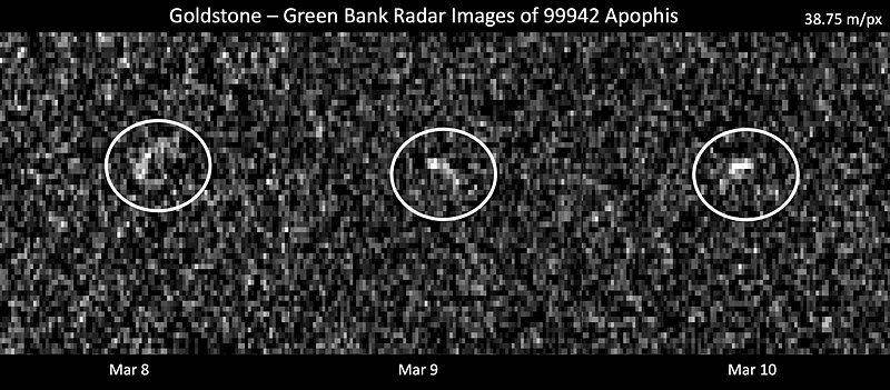 potret citra radar dari asteroid Apophis yang berhasil diperoleh NASA (commons.wikimedia.org/NASA/JPL-Caltech and NSF/AUI/GBO)