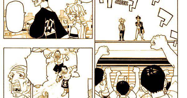 Para warga bersorak karena Hibaru berhasil mengusir para gangster ( Dok. Shueisha / Astro Royale )