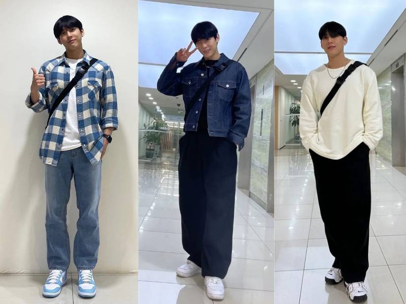 outfit celana oversized ala Huta BTOB (instagram.com/official_btob)