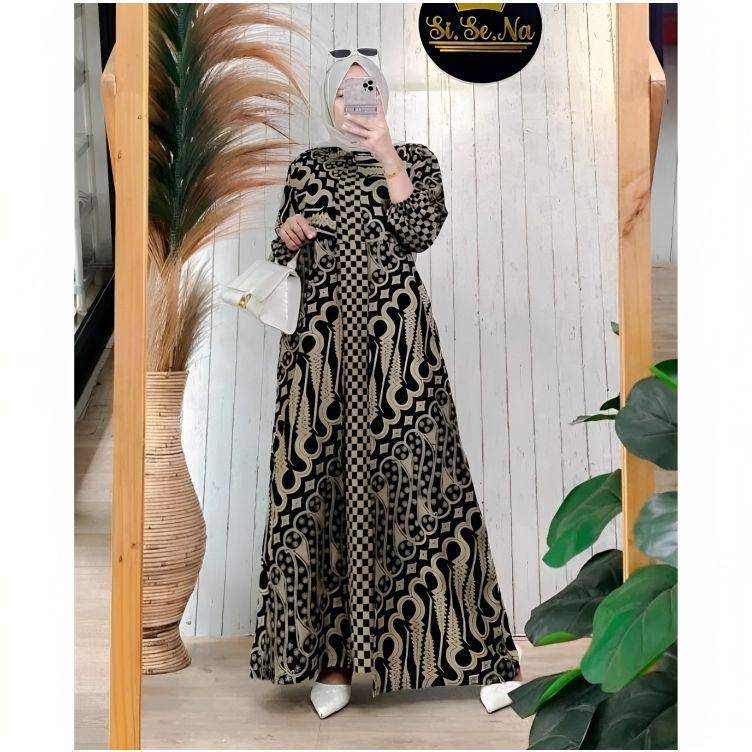 Rekomendasi Seragam Baju Batik Umroh Perempuan (Shopee.com/Juni Batik)