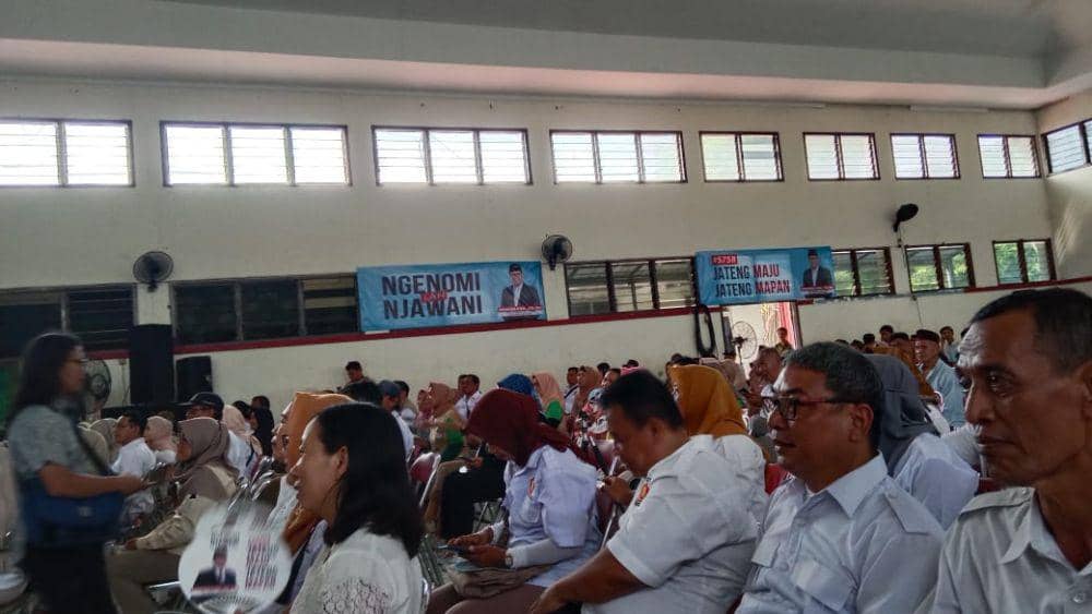 Kader dan pengurus Gerindra Semarang saat tasyakuran. (IDN Times/Fariz Fardianto)
