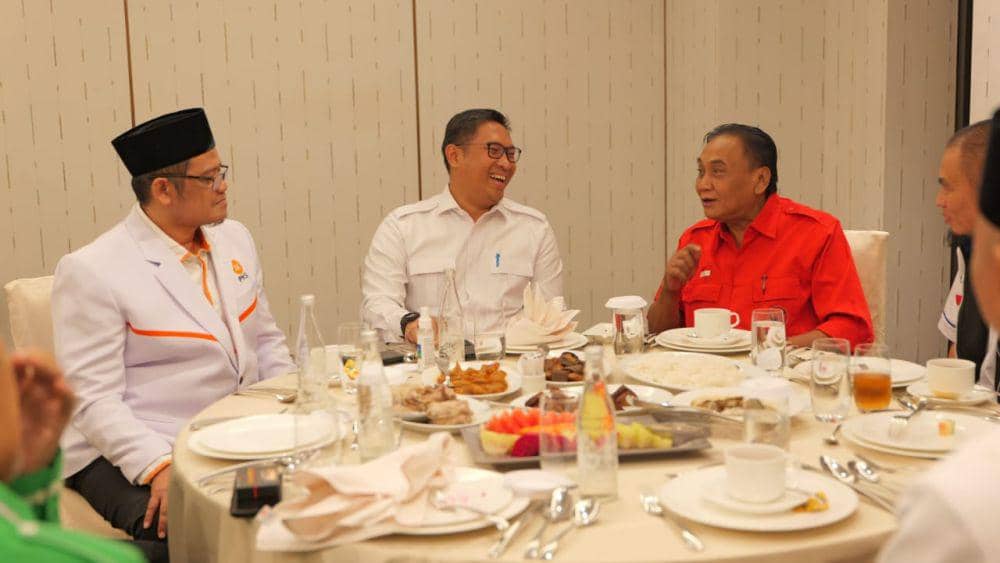 Ketua PKS Muhammad Afif, Ketua Gerindra Jateng Sudaryono dan Ketua PDIP Jateng Bambang Pacul. (IDN Times/Fariz Fardianto)