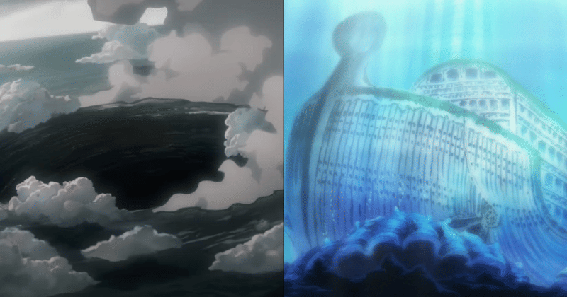 Sisa Kerajaan Lulusia dan Kapal Noah. (Dok. Toei Animation)