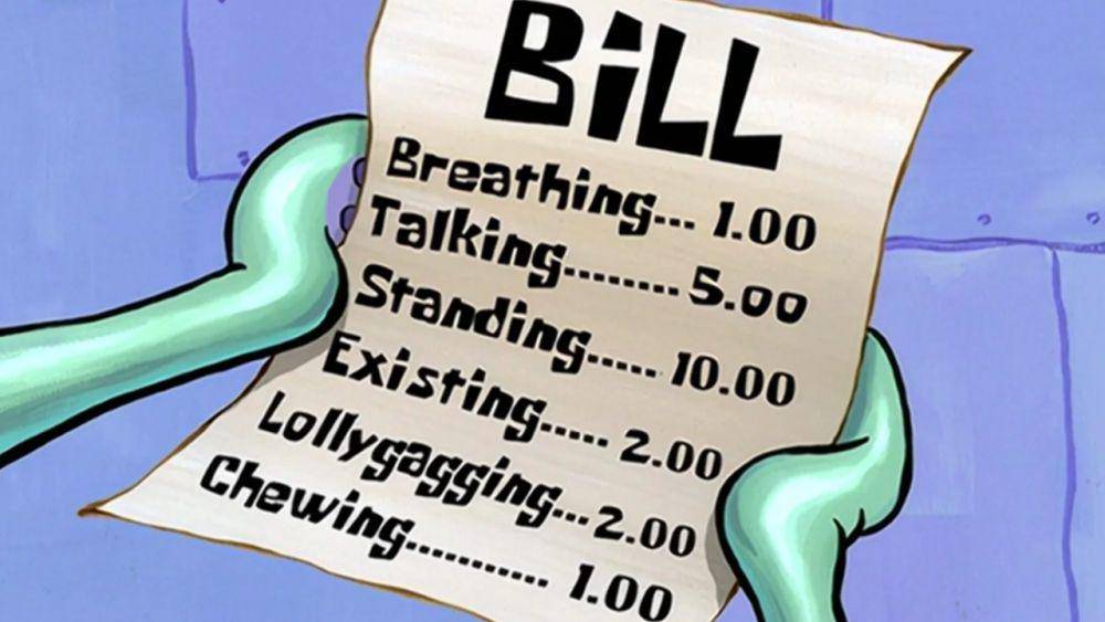 daftar potongan gaji Squidward (dok. Nickelodeon/SpongeBob SquarePants)