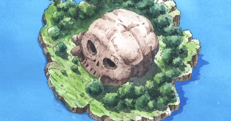 Pulau yang pernah dikunjungi Buggy. (Toei Animation/One Piece)