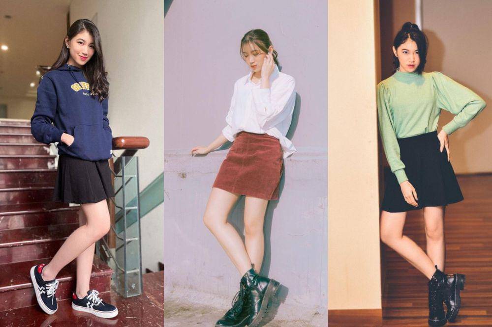 styling mini skirt ala Shani Indira eks JKT48 (instagram.com/jkt48shani)