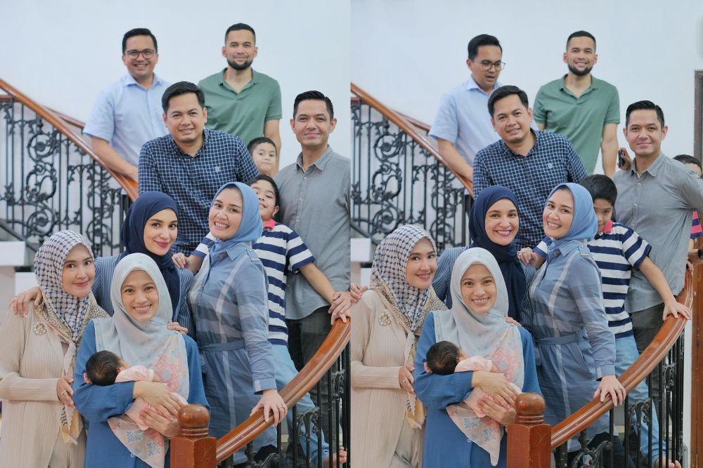 7 Potret Geng Mewah Jenguk Putri Ketiga Alyssa dan Dude Harlino