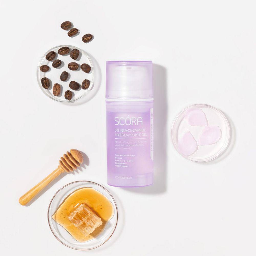 SCORA 5% Niacinamide Hydramoist Gel (shopee.co.id/Scora Official Store)