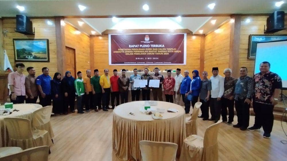 Rapat Pleno terbuka KPU Binjai dalam menyampaikan kursi dan nama-nama duduki kursi legislatif  (IDN Times/ istimewa)