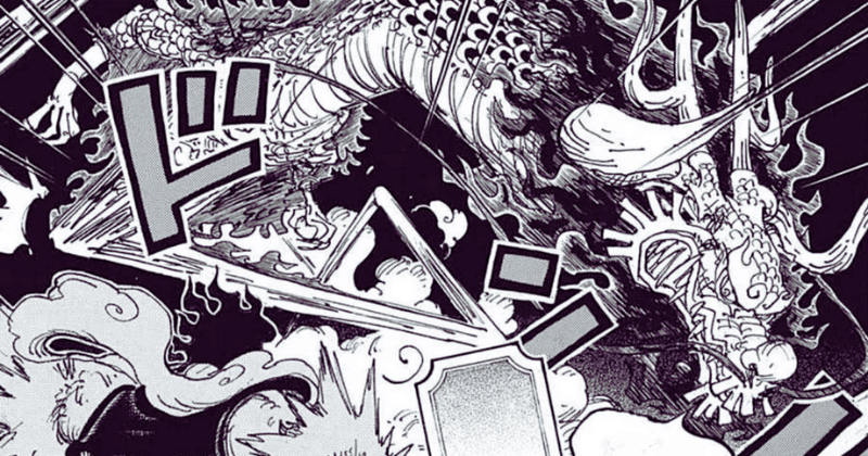 Wujud naga Kaidou yang lebih kecil. (mangaplus.shueisha.co.jp/One Piece)
