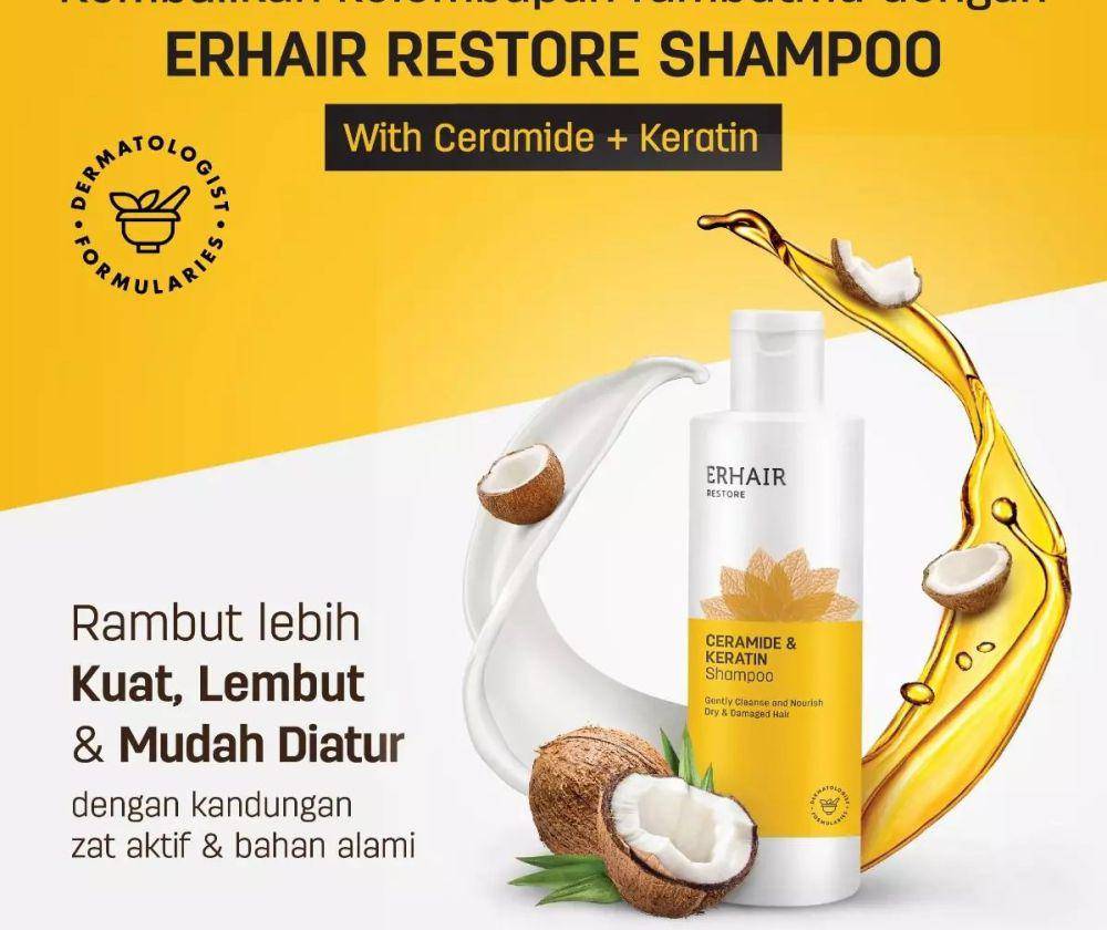 ERHAIR Restore Ceramide and Keratin Shampoo (erhastore.co.id)