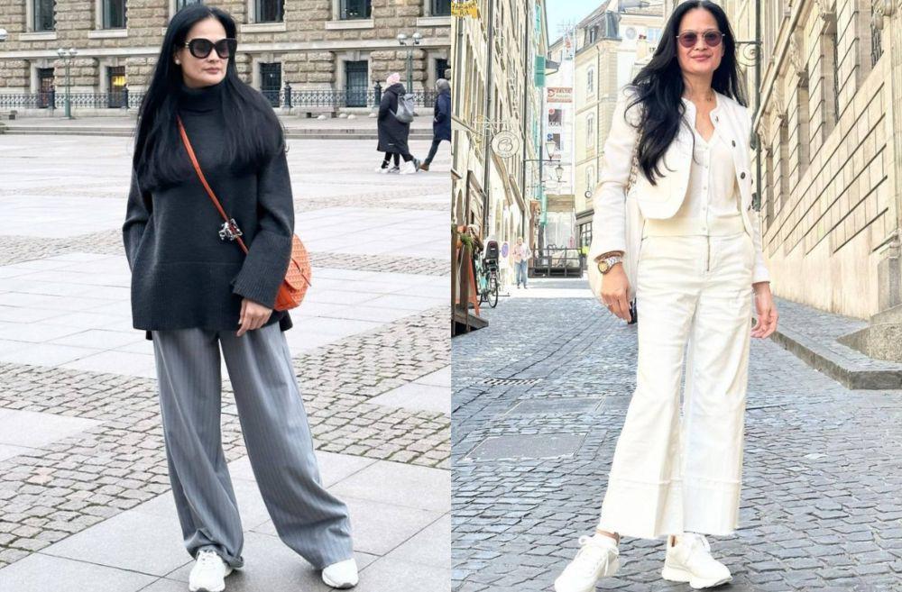 9 Inspirasi OOTD ala Donna Harun, Daily sampai Traveling!
