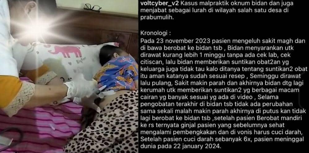 Bidan Merangkap Lurah Diduga Malapraktik, Seorang Warga Meninggal