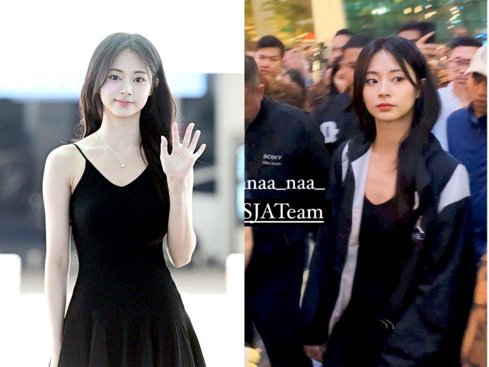 potret Tzuyu TWICE OTW hingga tiba di Jakarta (dok. Dispatch | twitter.com/Banaa_naa_)