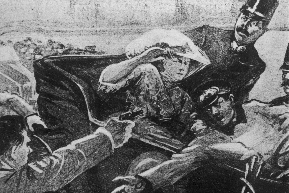 lukisan pembunuhan Archduke Franz Ferdinand di Sarajevo (commons.wikimedia.org/Unknown author)