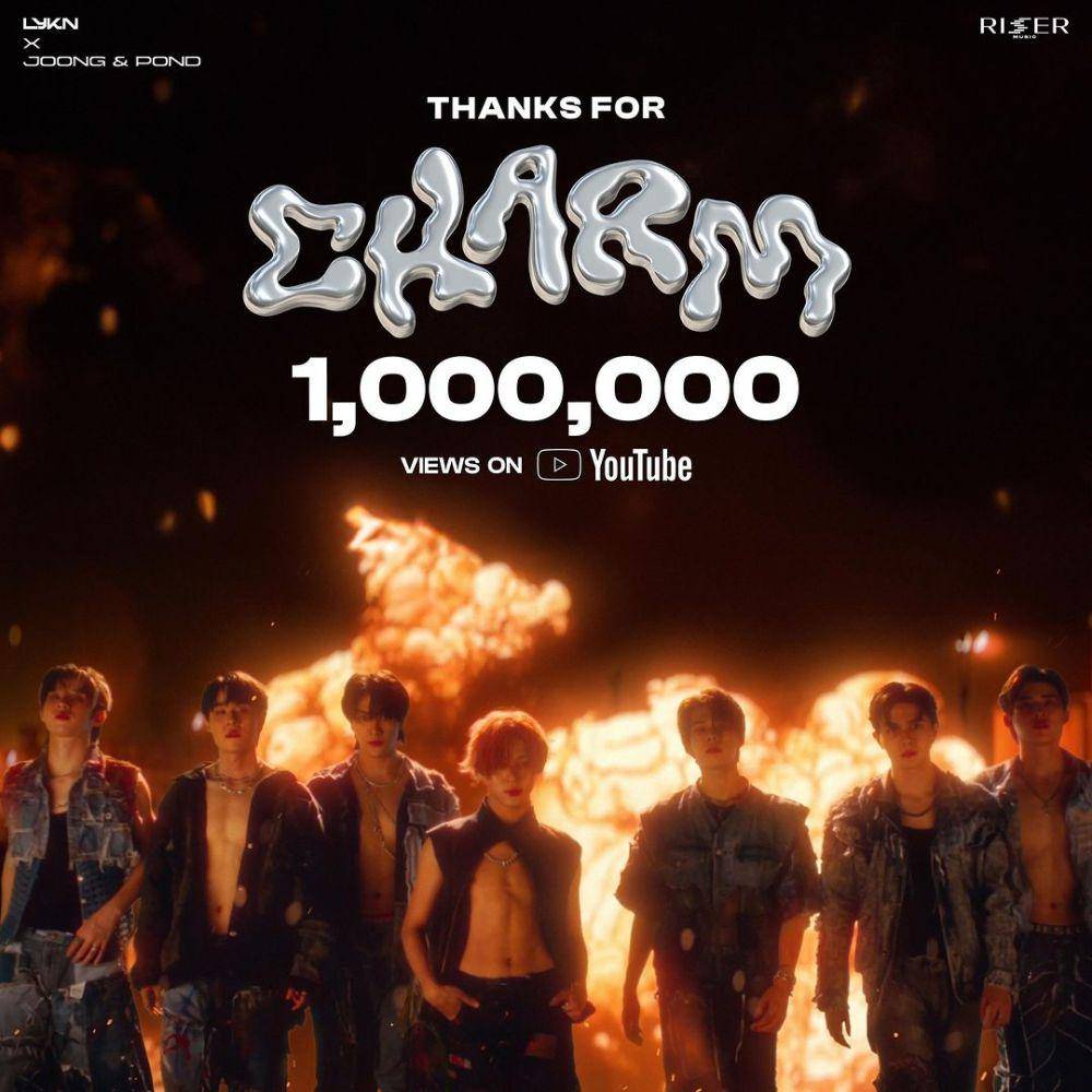 Musik video Charm hingga saat ini telah ditonton sebanyak 1,8 juta kali di YouTube (instagram.com/lykn_official)