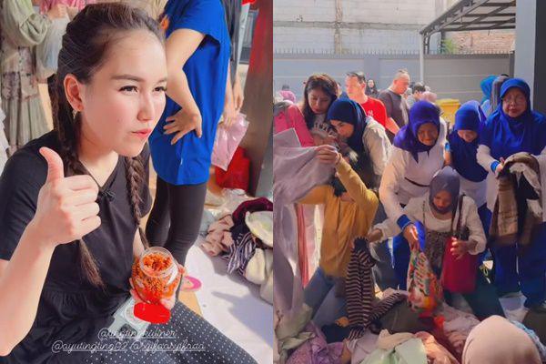 7 Potret Ayu Ting Ting Gelar Bazar Baju Bekas 2024, Hasil Didonasikan