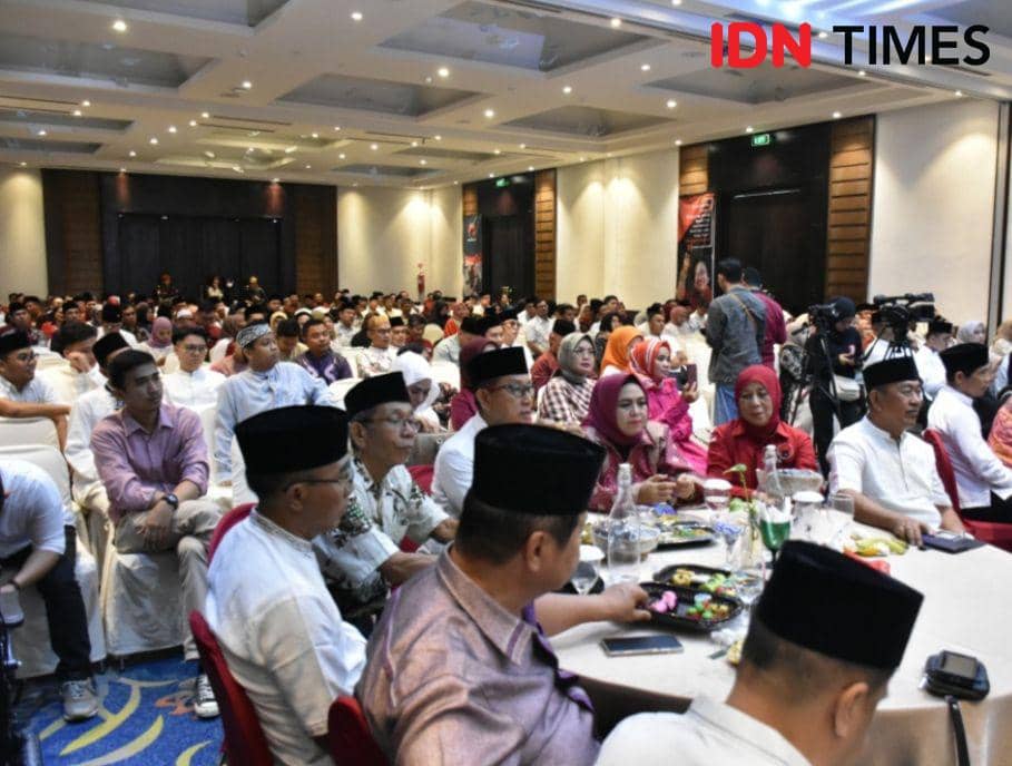 Halal bi halal DPD PDI Perjuangan Lampung. (IDN Times/Tama Yudha Wiguna).