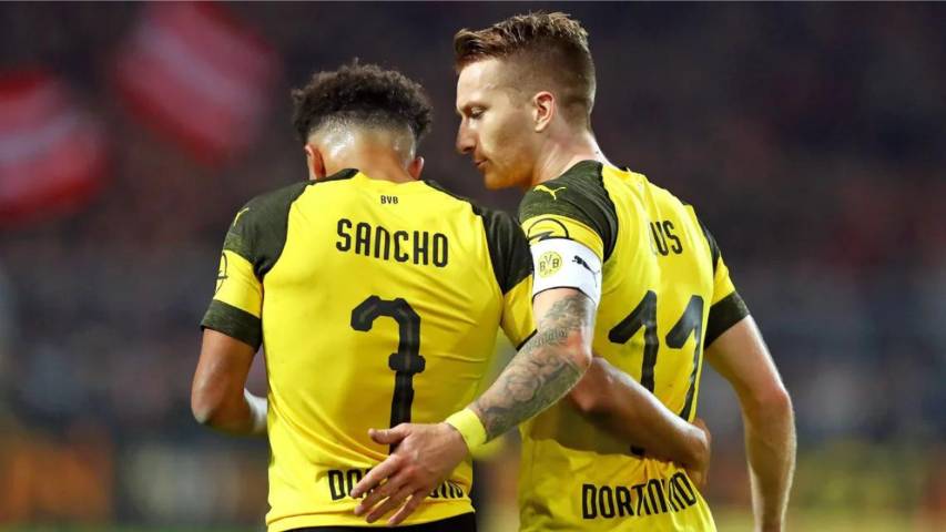 Jadon Sancho (kiri) dan Marco Reus (kanan) (bundesliga.com)