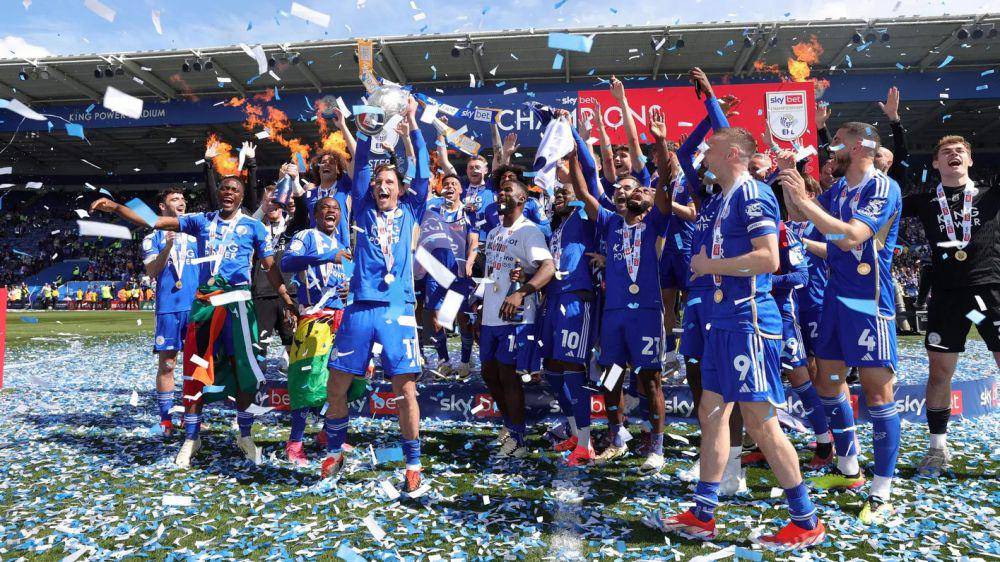 Leicester City merayakan keberhasilan menjuarai Championship 2023/2024. (lcfc.com)