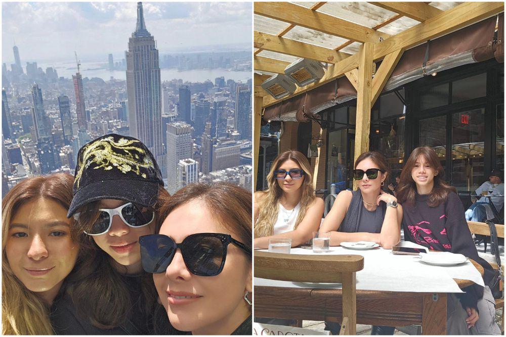 9 Potret Wulan Guritno Hangout bareng Dua Putrinya di New York, Kece!