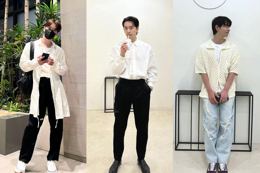 7 Inspirasi OOTD Atasan Putih ala Chansung 2PM, Elegan Berkelas!