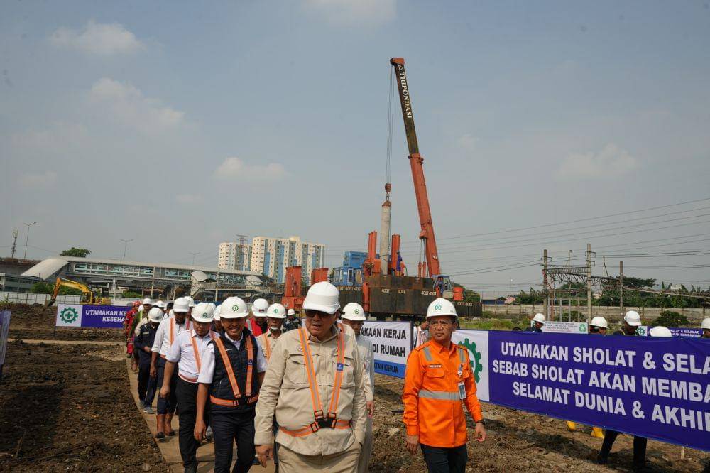 Proyek pengembangan Stasiun Tanah Abang. (dok. Kemenhub)