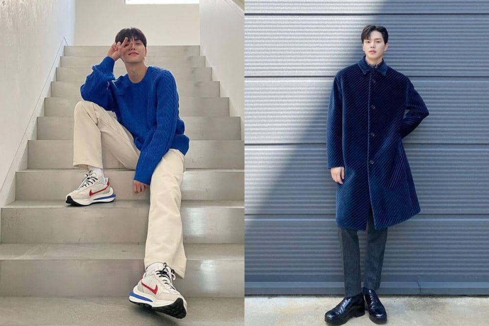 7 Ide Outfit Nuansa Biru ala Song Kang, Segar Sepanjang Hari!