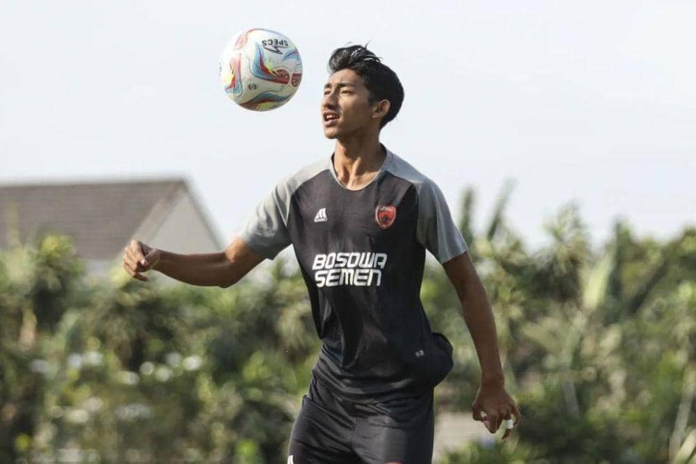 Daffa Salman dalam sesi latihan PSM Makassar di Yogyakarta pada 28 Oktober 2023. (Instagram.com/psm_makassar)