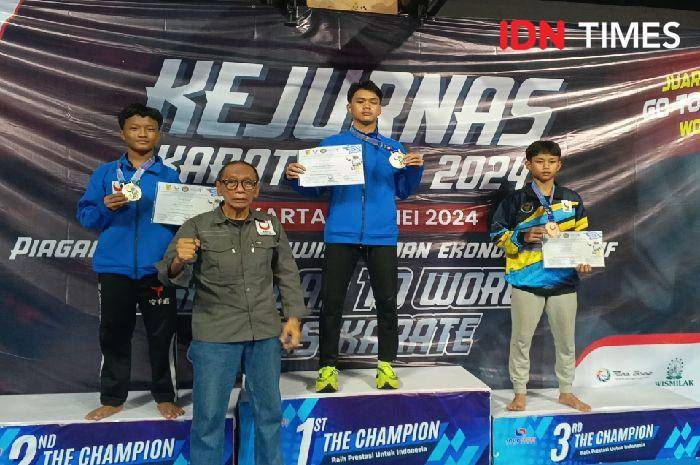 Karateka asal Cilacap yang berhasil menyumbangkan pundi pundi emas untuk kontingen Jawa Tengah.(IDN Times/Cokie Sutrisno)