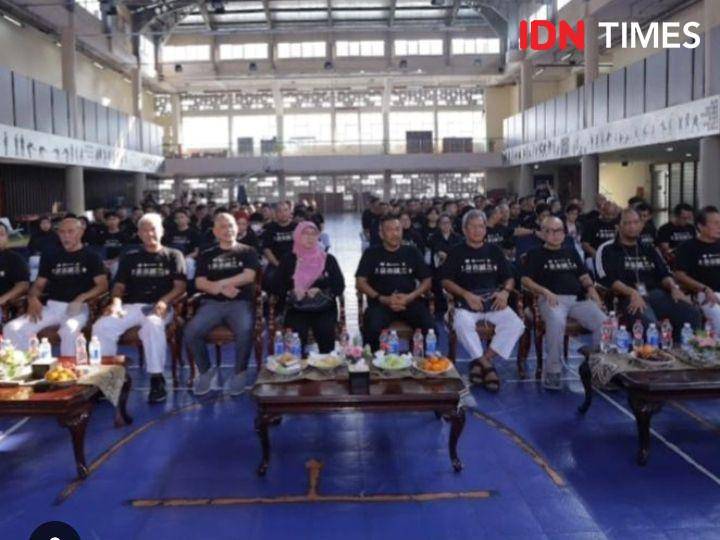 Ketua Umum PP ASKI, Saifullah Nasution (tengah) saat ikut menghadiri seminar karate ASKI 2024.(IDN Times/Tangkapan layar)