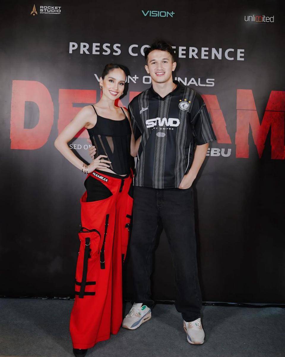 potret Cinta Laura Kiehl di press conference series Dendam (instagram.com/claurakiehl)