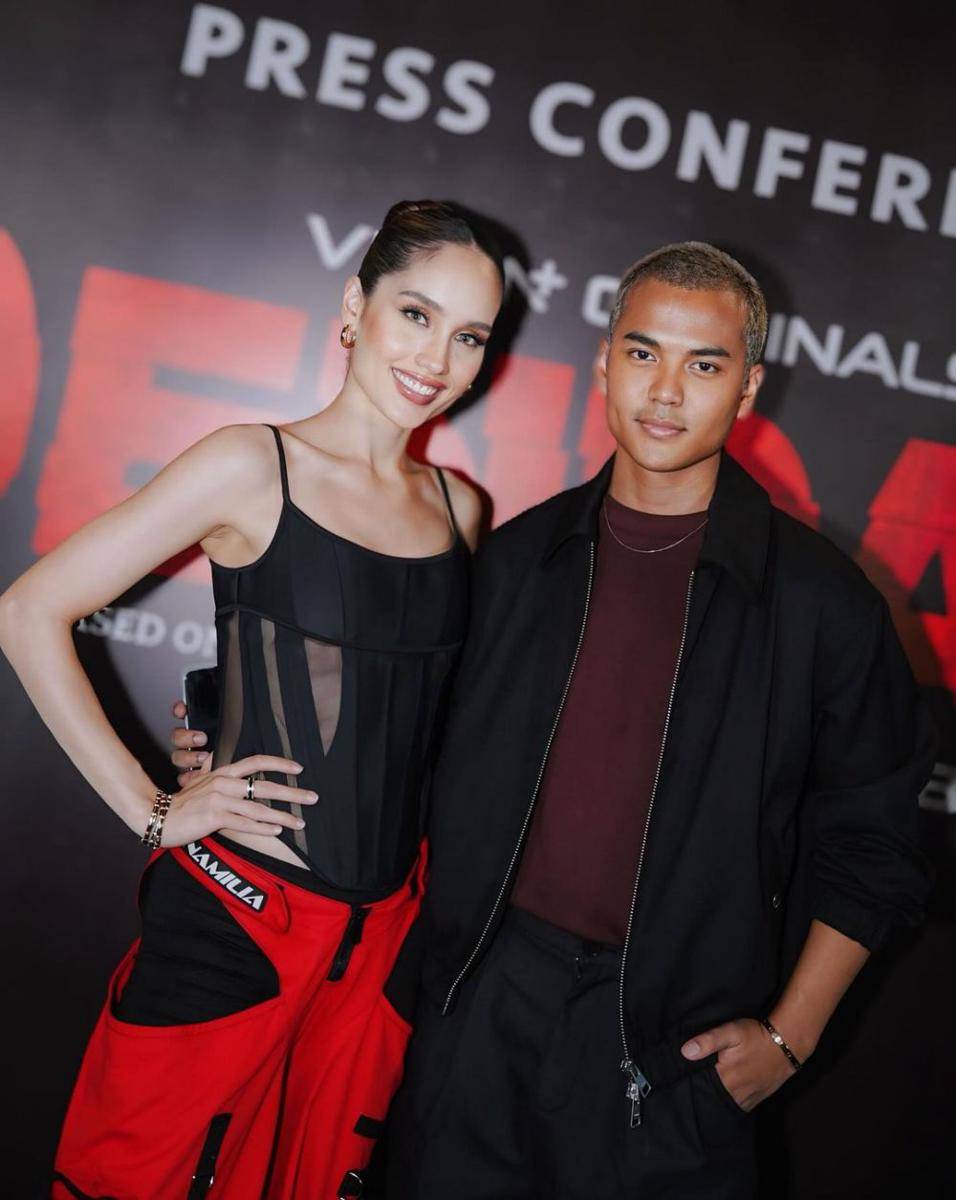 potret Cinta Laura Kiehl di press conference series Dendam (instagram.com/claurakiehl)