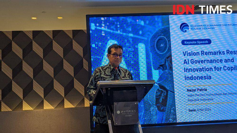 Wakil Menteri Komunikasi dan Informatika (Wamenkominfo), Nezar Patria pada Senin (06/05/2024) (IDN Times/Misrohatun)