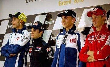 Valentino Rossi, Dani Pedrosa, Jorge Lorenzo, dan Casey Stoner berfoto bersama. (Instagram/Jorgelorenzo99)