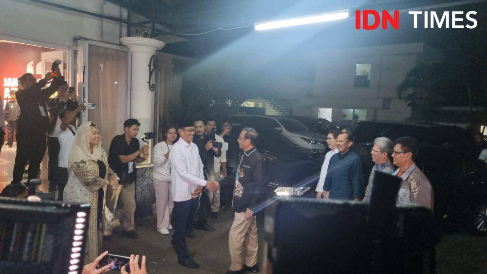 Mahfud MD hadir di acara halalbihalal TPN (IDN Times/Ilman Nafi'an)