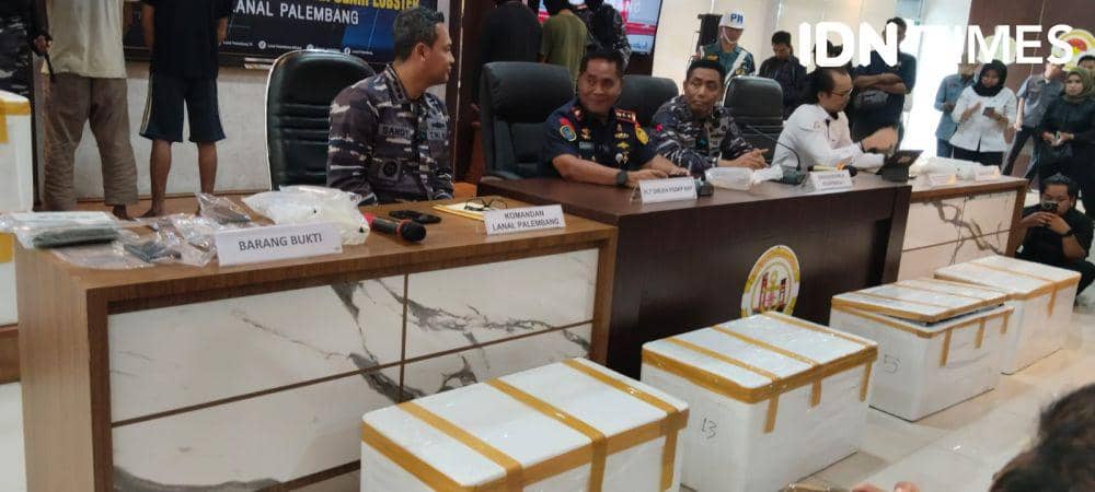 Barang bukti penyelundupan benih lobster (IDN Times/Feny Maulia Agustin)